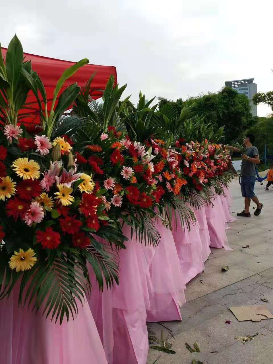 开业花篮花束百合玫瑰