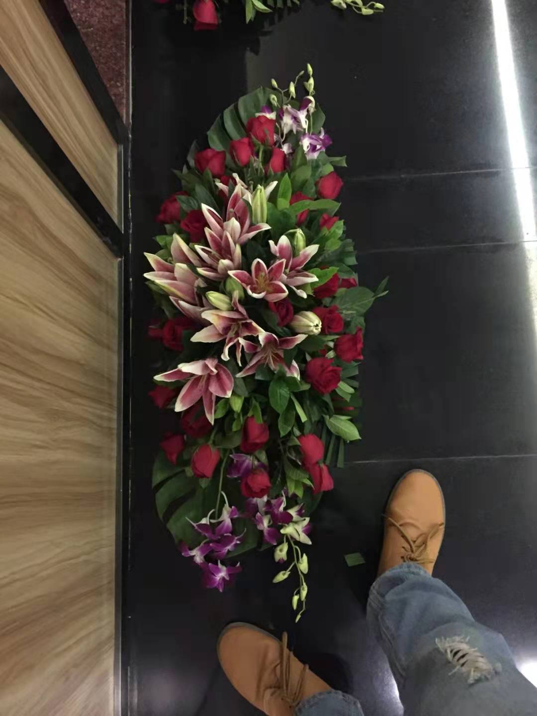 开业花篮花束百合玫瑰